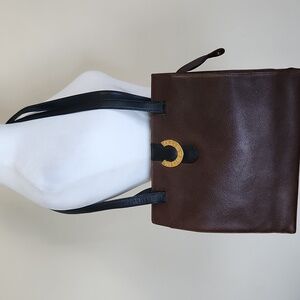 Morabito Black and Brown Shoulder Bag